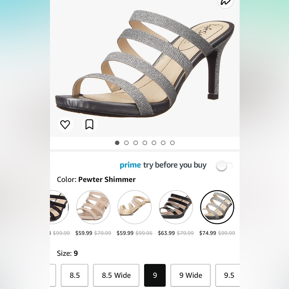 LifeStride Women's Marquee Strappy Sandal Heeled NWT